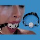 Ball gag costumes Strap blanc