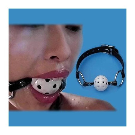 Ball gag costumes Strap blanc