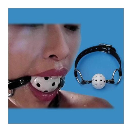 Ball gag costumes Strap blanc