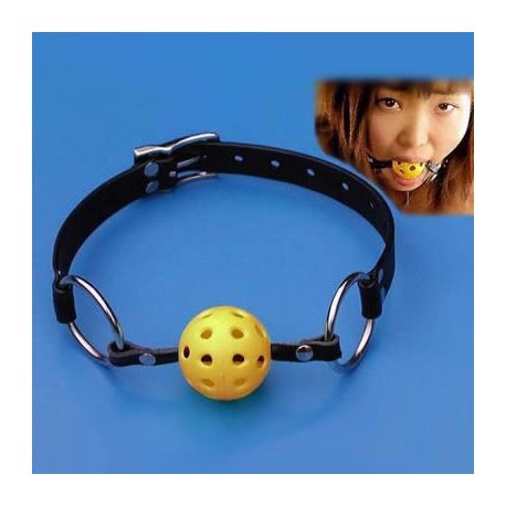 Ball gag costumes Strap jaune