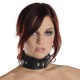 Collier en cuir unisexe noir