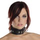 Collier en cuir unisexe noir