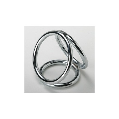 Triple Chrome Cock and Ball Ring