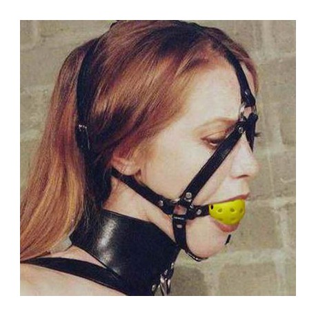 Harnais ball gag jaune