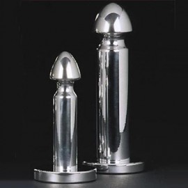 Plug dildo penis metal taille S