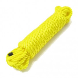 Corde de bondage jaune fluo en soie