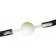 Ball gag silicon blanc