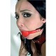 Ball gag silicon rouge