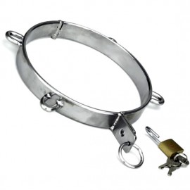 Collier de soumission en metal avec 4 D-ring