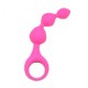 Chapelet anal 3 boules en silicone courbé pink