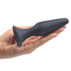 Plug anal noir basic en silicone de 12 cm