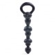 Chapelet anal noir en silicone multi billes