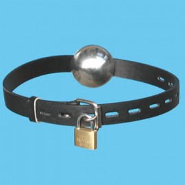 Ball gag acier avec cadenas