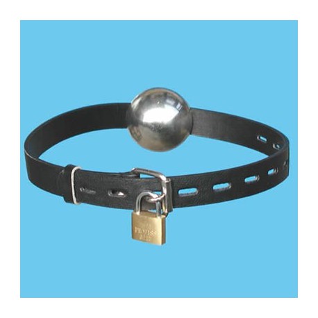 Ball gag acier avec cadenas