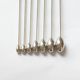 Kit de dilatation de 7 plugs d'uretres metal en forme d'olives