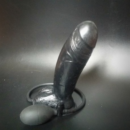 Gode ventouse noir penis gonflable