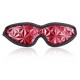 Cache yeux fetiche style faux cuir crocodile rouge