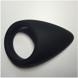 Cock ring Teardrop silicone noir