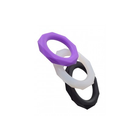 3 cockrings C-Ringz en silicone