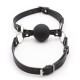 Double ball gag soumission silicone noir
