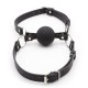 Double ball gag soumission silicone noir