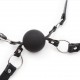 Double ball gag soumission silicone noir