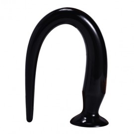 Plug anal ou gode flexible noir 40 cm x 4 cm