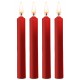 4 mini bougies rouges