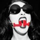 Teeth gag en silicone noir