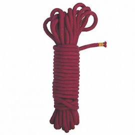 Corde de bondage en coton rouge