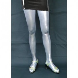 Bas shiny Lycra gris