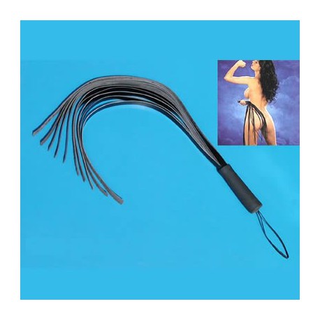 Fouet Black strip flogger