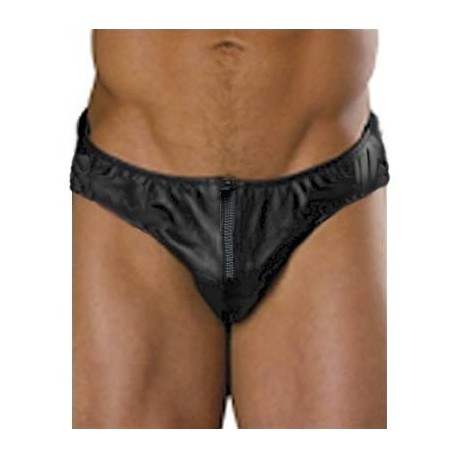 Slip en cuir pour homme