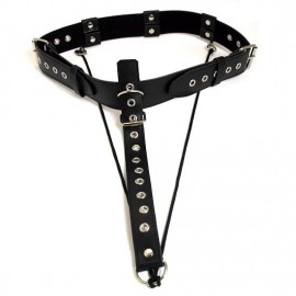 Ceinture en simili cuir de bondage avec 5 D-ring